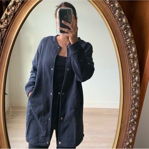 Navy blue Anthropologie button up jacket